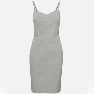 Banana Republic Women’s Spaghetti Strap Light Gray Sheath Dress